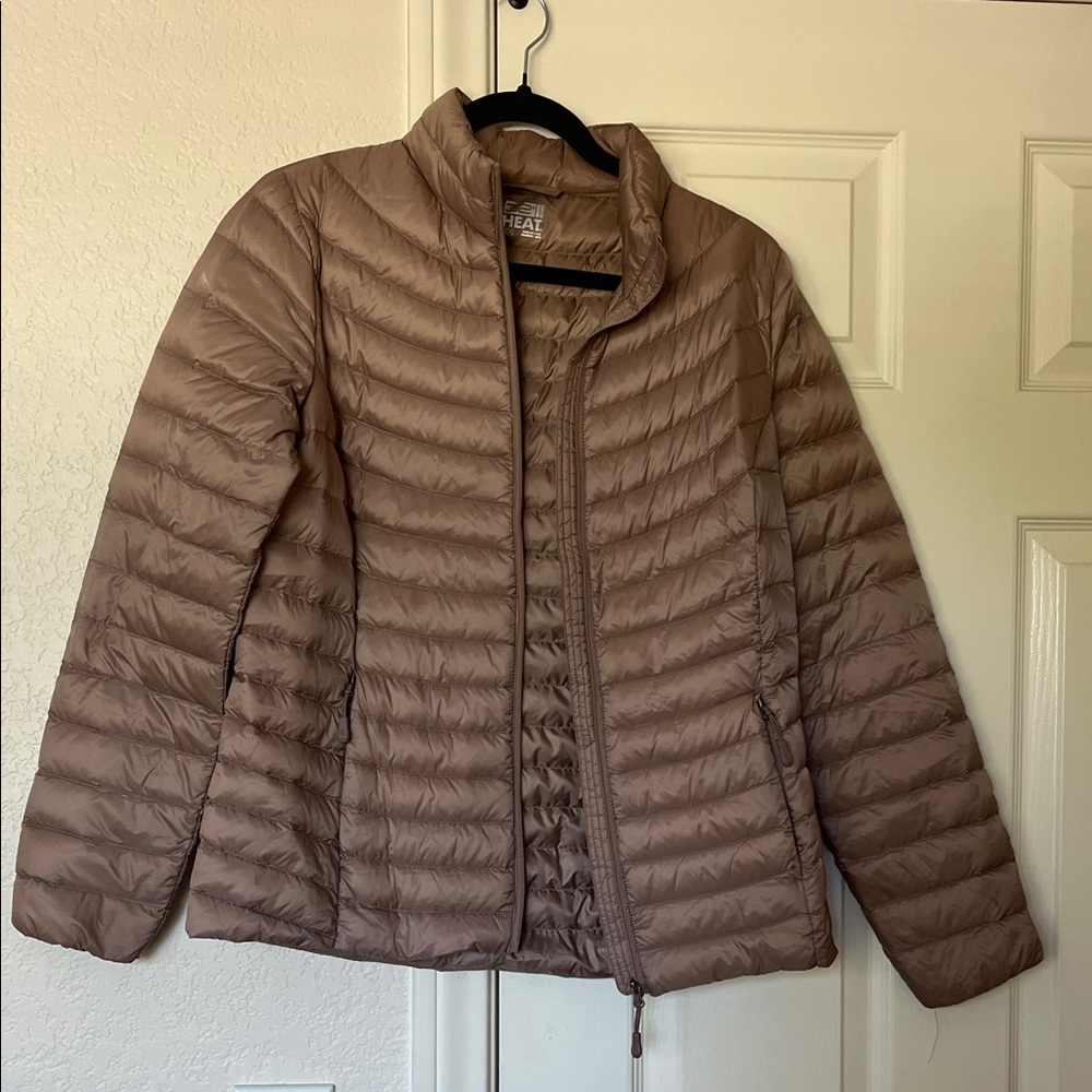 32 Degrees Women's Tan Puffer Jacket